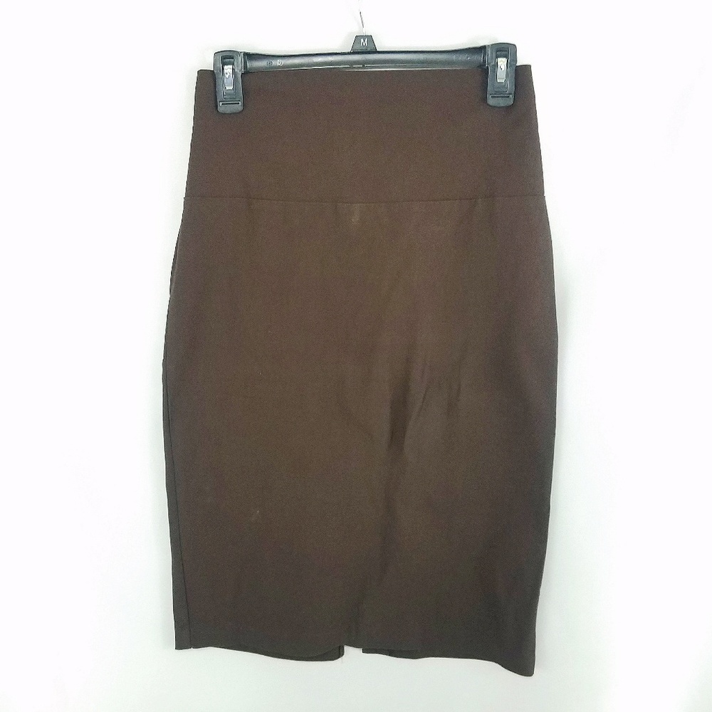 Spring Street Brown Stretchy Pencil Skirt 9/10